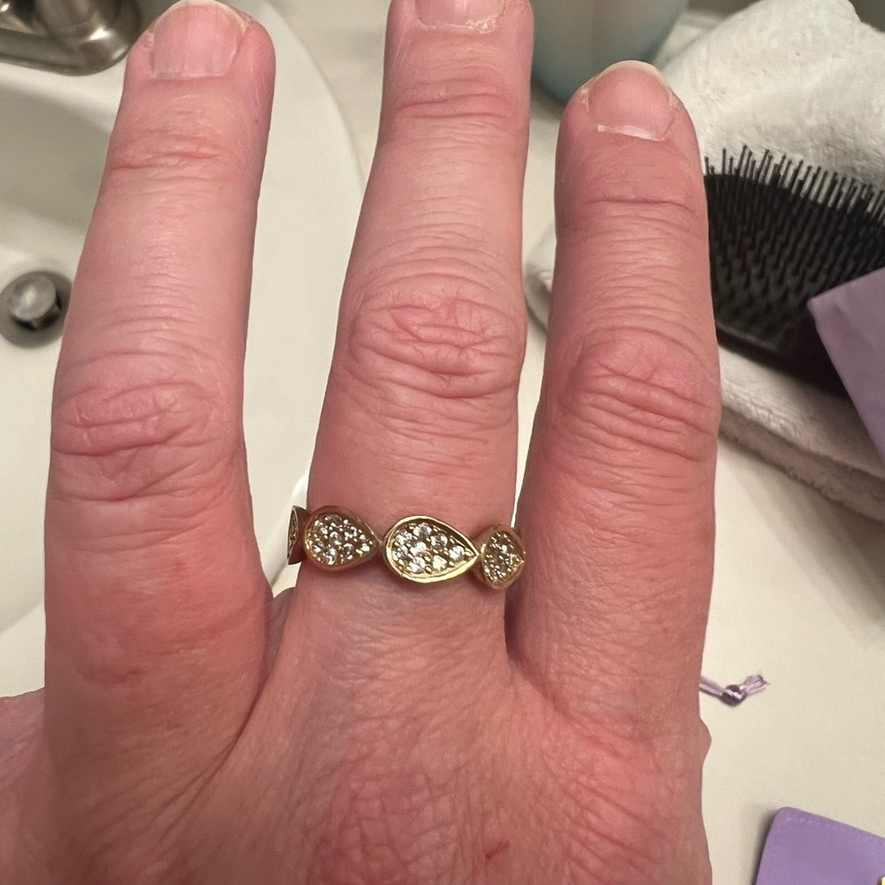 Melinda Maria CZ Pave Pod ring size 8